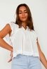 Jayla Voile Top White Neo Noir