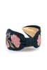 Denim Brocade Headband Navy Blue NamJosh