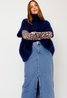 Mohair Turtleneck Sweater Navy Sweet Like You