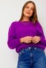 Lola Round Neck Sweater Purple Sweet Like You